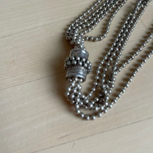 Joseph Esposito Sterling Beaded Necklace 44 grams - Picture 3 of 8